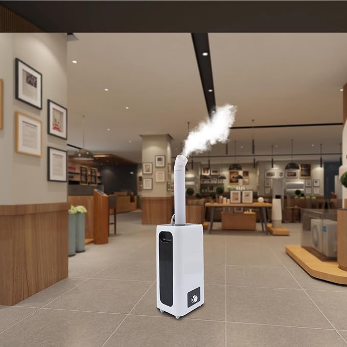 Industrial Ultrasonic Humidifier, 23.8L/6.29Gal Commercial Automatic Humidifier for 1614-2153ft² Rooms, 2000ml/h Mist Output, Fruits and Vegetables Preservation Sprayer
