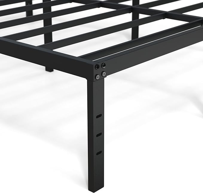 Full Size Bed Frame No Box Spring Needed, 16 Inch Heavy Duty Metal Platform Bed Frame Full Support Up to 3000 lbs, Easy Assembly, Noise Free, Black