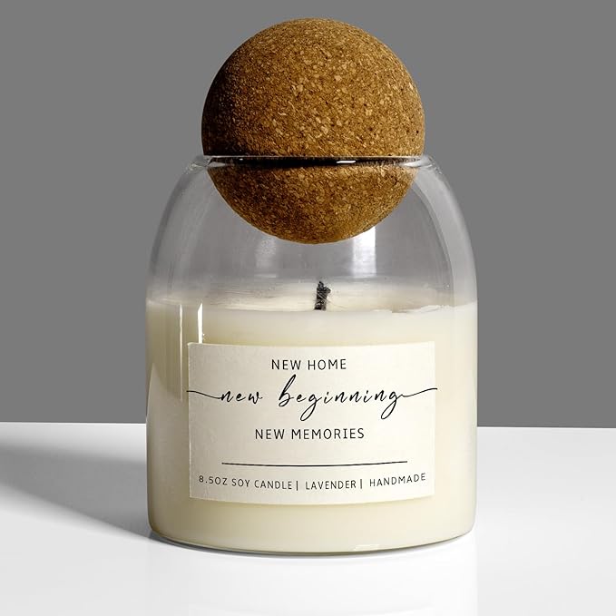 House Warming Gifts New Home，Housewarming Gifts, New Home Gift Ideas for Women Men Neighbor | Soy Wax, Long-Lasting 60-Hours, Lavender