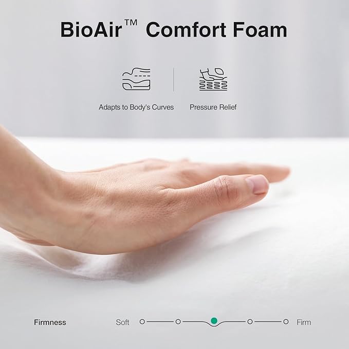 Novilla 6 Inch Mattress Full Size, Bonnell Spring Mattresses for Spine Support, Full Size Mattress in a Box with Cooling Adaptive Foam- Medium Feel Certipur-Us Certified (Ideal for Youth/Guest Rooms)