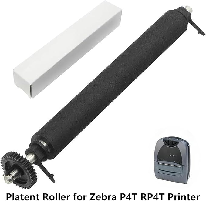 Platen Roller for Zebra P4T RP4T Thermal Label Barcode Printer,Label Maker Transfer Roller Support Printer P/N:AK18913-005 (Including Gear Parts)