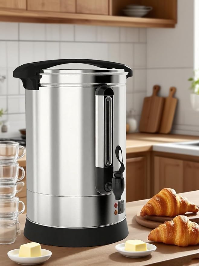 Coffee Urn 150 Cup,18L/4.8Gal Commercial Coffee Maker for Party Buffet Catering, Stainless Steel Large Hot Coffee Dispenser,Hot Beverage Dispenser,Hot Water Urn