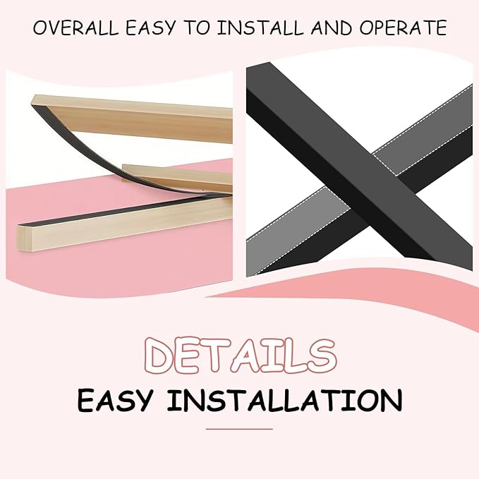 BarnFurin Full Size Bed Frame with LED Lights, Full Bed Frame with Headboard LED Lights, Upholstered Platform Bed with Cloud Headboard, No Box Spring Required, Easy Assembly, Pink