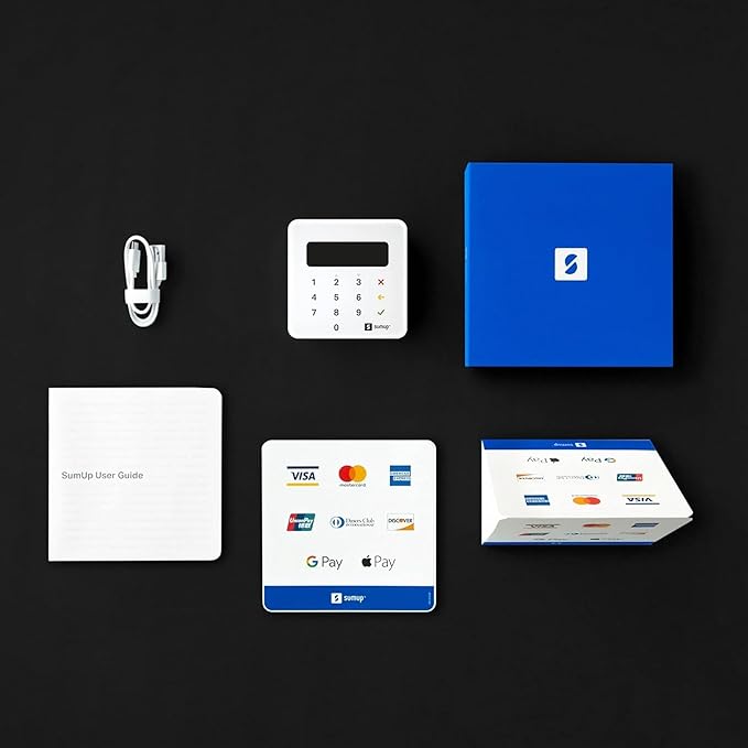 SumUp Plus Card Reader, Bluetooth - NFC RFID Credit Card Reader for Smartphone