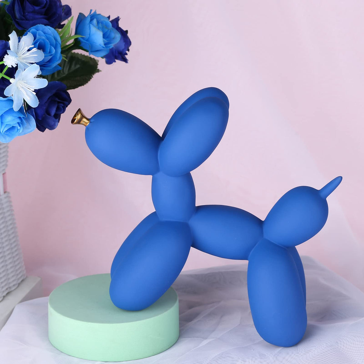 XIAOMAGG Creative Balloon Dog Sculpture Modern Home Decoration Trendy Animal Art Ornaments Collection Figurine Bedroom Living Room Office Desktop Resin Decors