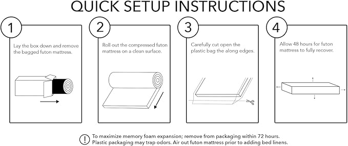 Mozaic Full Size 8-Inch Cotton Twill Gel Dual Memory Foam Futon Mattress, Ivory