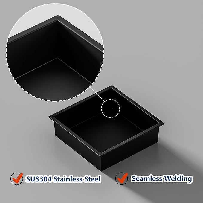 Stainless Steel Shower Niche 12" X 12", No Tile Needed Wall Niche, Recessed Shower Shelf for Bathroom Storage, Matte Black