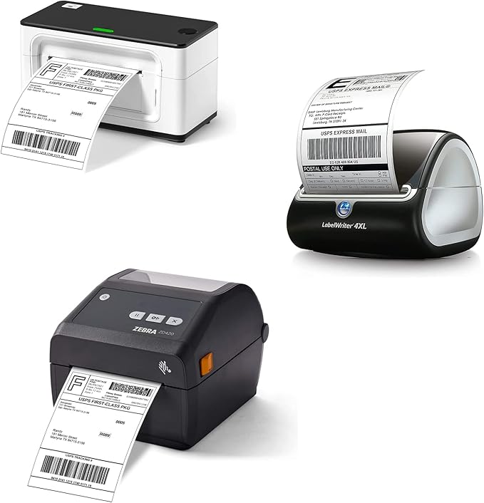 Shipping Labels 4"x6" Compatible with Dymo LabelWriter 4XL 1744907, 1755120, Thermal Postage Labels for All Thermal Label Printers, Permanent Adhesive, BPA Free, 220 Labels/Roll (2 Rolls)