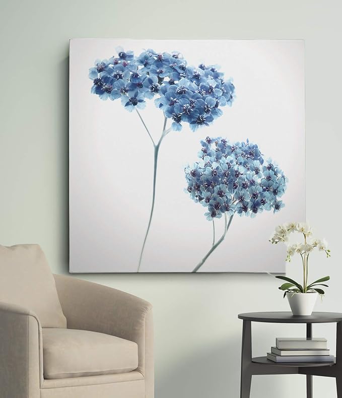 Wexford Home Gorgeous Blue III Gallery Wrapped Canvas Wall Art, 24x24,