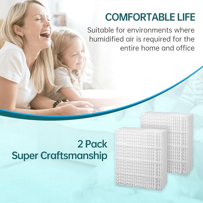 EP9800 1043 Evaporative Humidifier Wick Replacement for AIRCARE EP9700 EP9500 SS390DWHT 821000 826000 826800 Bemis Space Saver 800 Series Essick Air EP9R-Series 2 Pack