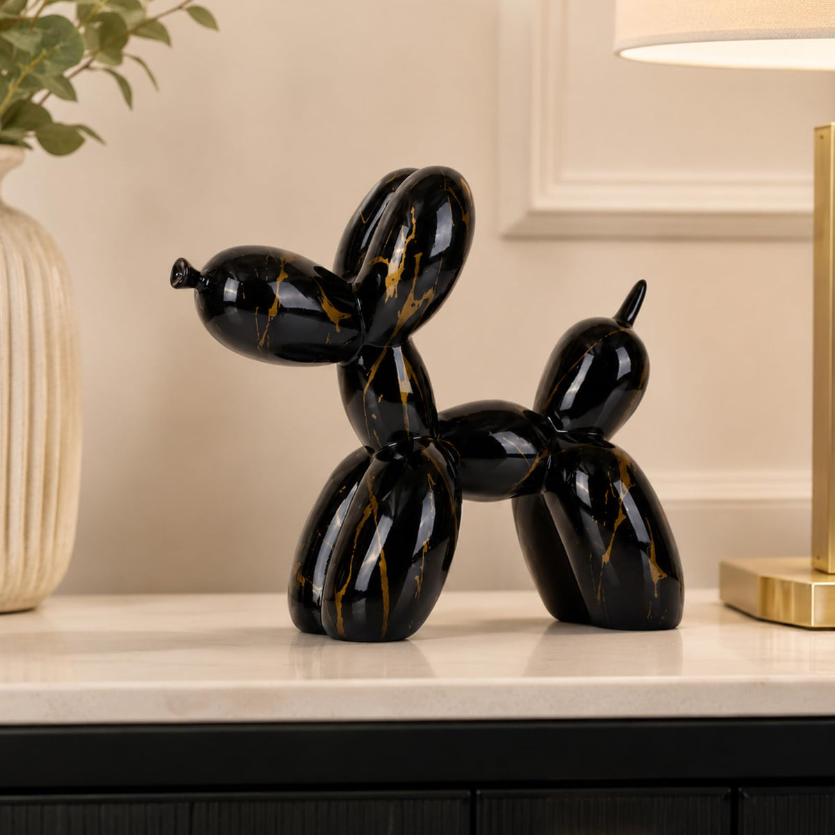 XIAOMAGG Creative Balloon Dog Sculpture Modern Home Decoration Trendy Animal Art Ornaments Collection Figurine Bedroom Living Room Office Desktop Resin Decors