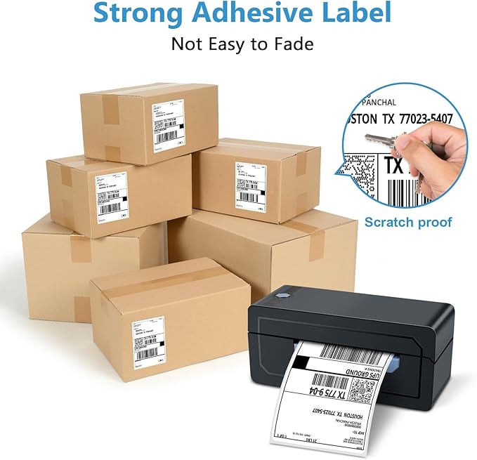 4x6 Thermal Labels for Shipping - Shipping Labels, Strong Adhesive Thermal Label, White Printer Paper/Label (3000 Lables-4x6 Thermal Labels)