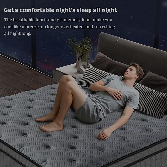 inight Full Mattress 14 Inch, Upgrade Individual Pocket Springs Full Hybrid Mattress in a Box, Memory Foam for Pressure Relief, Durable Edge Support Full Size mattress, Medium Firm, Breathable Comfort