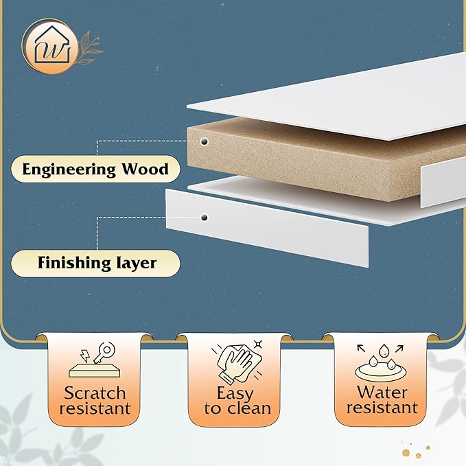 WLIVE White 5 Drawer Wood Dresser, Wooden Chest of Drawers for Bedroom, Storage Cabinet and Organizer Drawers for Living Room, Hallway, Closet, Measuring 15.75" W*31.50" D*45.35" H