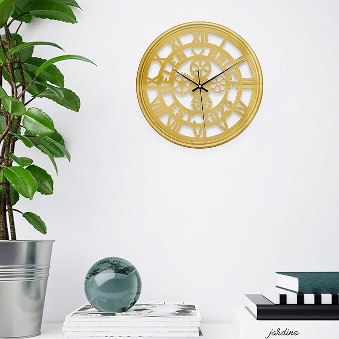 Personalized Name Round Wall Clock, Custom Libra Iron Art Clock with 7 Color Changing, Hanging Decor for Bedroom, Living Room, Home, Office, Housewarming Gift