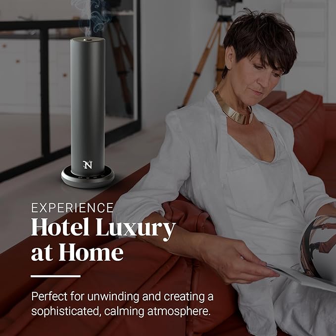 Dynamo Essential Oil Diffuser for Home with Fragrance Sample, App & Manual Control, Cold-Air Scent Diffusers for Home, Large Room, Hotel Scent Diffuser up to 1000sq.ft Black Aroma Diffusers