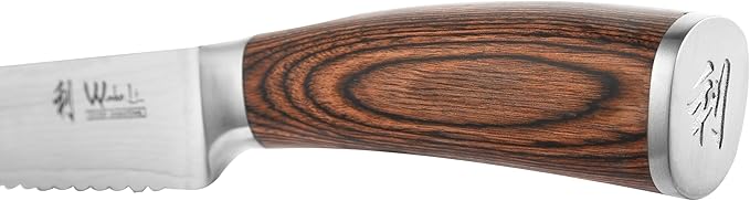 Wakoli Long Bread Knife, 9.1-inch Blade Damascus Chef Knife made from 67 Layers of Damascus Steel with VG10 Core, Sharp Kitchen Knives with Pakkawood Handle, Chefs Knifes for Breads in Gift Box (EDIB)