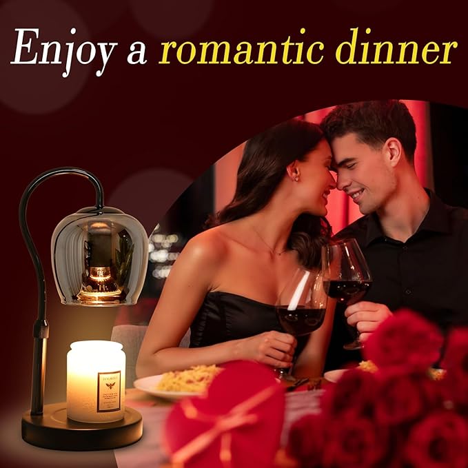 Candle Warmer Lamp with Timer & Dimmer, Ideal Mother's Day, Birthday Gifts for Mom, Wife, Women, Friends, Teacher Appreciation Gifts, Elegant Home & Bedroom Decor Lamp