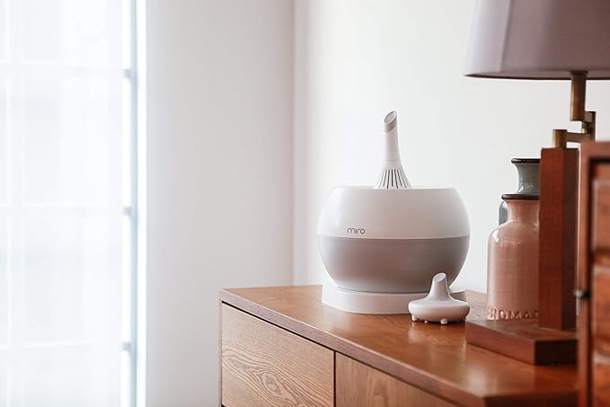 NR07G MIRO humidifier - Completely Washable Modular Humidifier, Easy to Clean, Easy to Use, Large room - Cool Mist, Sanitary, Top-fill Ultrasonic Humidifier with Whisper quiet and Powerful output