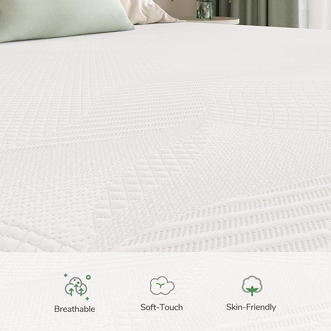 Novilla Full Mattress, 10 Inch Gel Memory Foam Mattress for Enhanced Support & Motion Isolation, Medium Firm Bed Mattresses in a Box-Vibrant