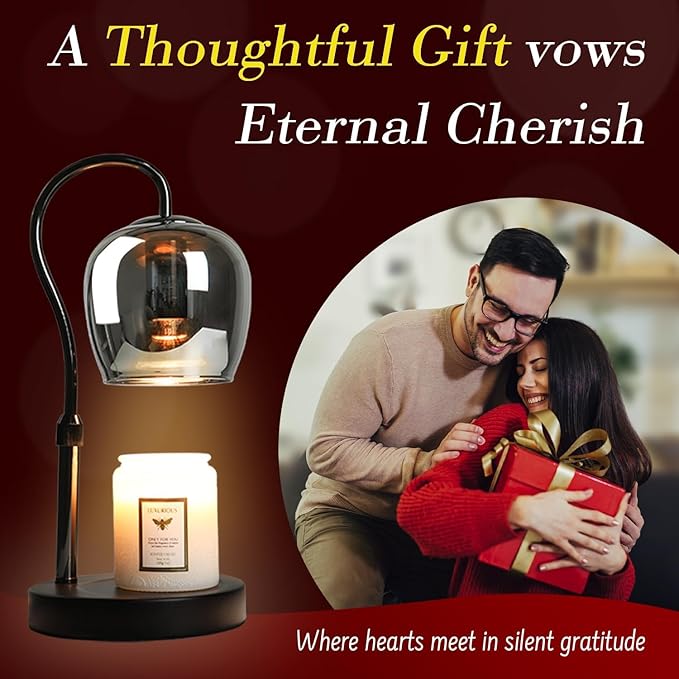 Candle Warmer Lamp with Timer & Dimmer, Ideal Mother's Day, Birthday Gifts for Mom, Wife, Women, Friends, Teacher Appreciation Gifts, Elegant Home & Bedroom Decor Lamp