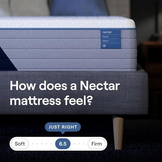 Nectar Classic Hybrid 12” Full Mattress - Medium Firm - Memory Foam & Innerspring Coils - Cooling Top Layer - Pressure-Relief - Mattress in a Box - 365-Night Trial & Forever Warranty