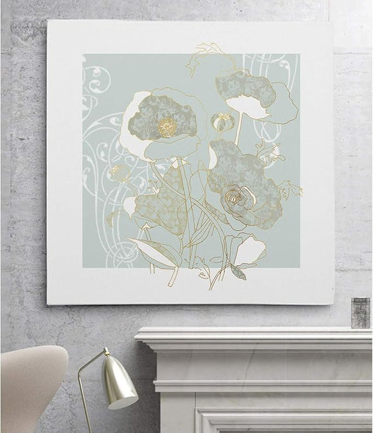 Wexford Home Filigree Floral I Gallery Wrapped Canvas Wall Art, 40x40,