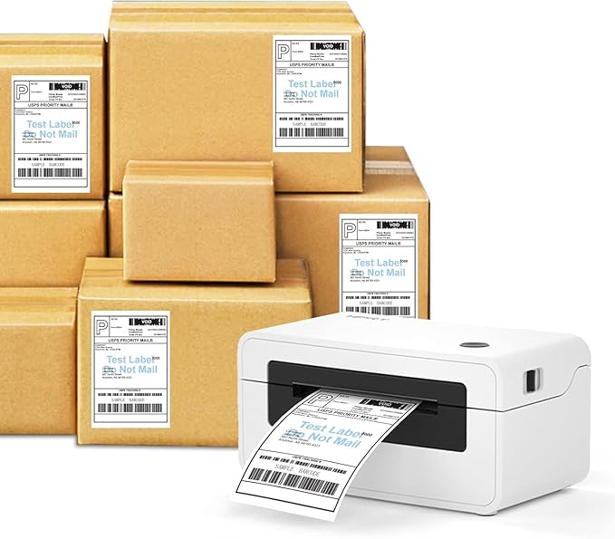 9527 Product 4 x 6 Thermal Labels - Pack of 100 Fanfold Labels for Direct Thermal Printer, White Perforated Shipping Label,100 Label per Stack,1 Stack