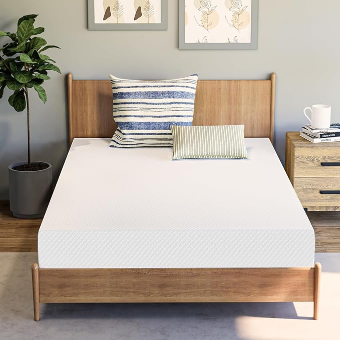 Neo Sleep 8 Inch Twin XL Cooling Gel Memory Foam Mattress Medium Firm CertiPUR-US Certified Foam, Mattress in a Box Enhanced Pressure Relief Removable Soft Cover No Fiberglass (Twin XL, 8 in)