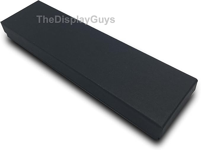 TheDisplayGuys - 100-Pack #99 Cotton Filled Cardboard Paper Jewelry Boxes Gift Case - Matte Black (5 Sizes Assortment) - for Shipping or Storage
