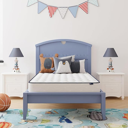 Avenco 6 Inch Queen Size Mattress, Foam and Spring Hybrid Mattresses in a Box, Medium Soft, Breathable Fabric & Adaptive Support, CertiPUR-US Certified, Queen Mattress in Guest and Kids Bedroom