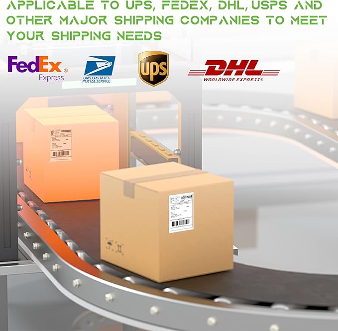 MFLABEL® 4x6 Direct Thermal Shipping Labels - 4 Rolls of 450 Labels/Roll, Compatible with Zebra 2844/ZP450/ZP500/ZP505, USPS/FedEx/UPS/Amazon Shipping, Smudge-Resistant & Permanent Adhesive