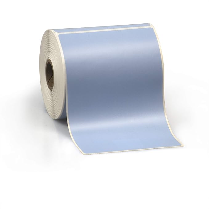 4" X 6" Direct Thermal Perforated Stickers Labels for Shipping Labels, Inventory, and Color Coding - Compatible with Zebra, Rollo, Godex and More (Blue, 24 Rolls)