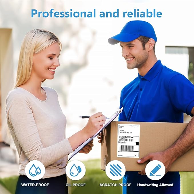 4x6 Thermal Labels for Shipping - Shipping Labels, Strong Adhesive Thermal Label, White Printer Paper/Label (3000 Lables-4x6 Thermal Labels)