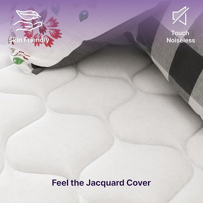 NapQueen 6 Inch Innerspring Twin Size Medium Firm Support Relief Mattress, Bed in a Box, White