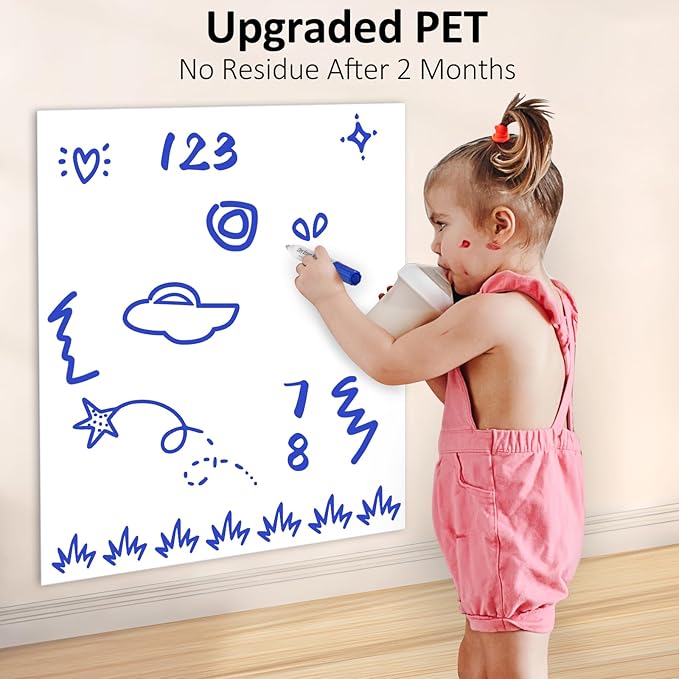 Dry Erase White Board Sticker for Wall (49 × 29)