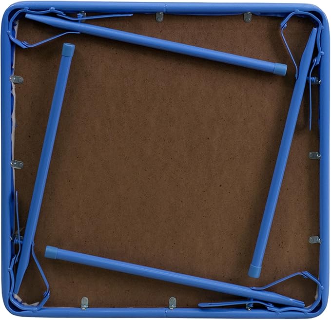 Flash Furniture Mindy Kids Blue Folding Table with Padded Top and Powder Coated Locking Legs