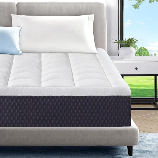 ONENICE 12 Inch California King Mattress in a Box, Breathable Gel-Memory Foam Plus Pillowtop Mattress for Pressure Relief, CertiPUR-US Certified Bed in a Box, Fiberglass-Free