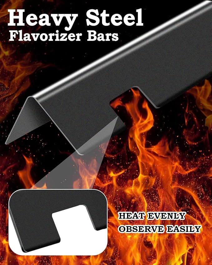 Flavorizer Bars 15.3 inch for Weber Spirit & Spirit 2 GS4 Grill Parts Spirit 200 E220 S220 S210 E210 Parts with Front Control, 3 Pcs Flavor Shields Grill Replacement Parts for Weber 7635 69899