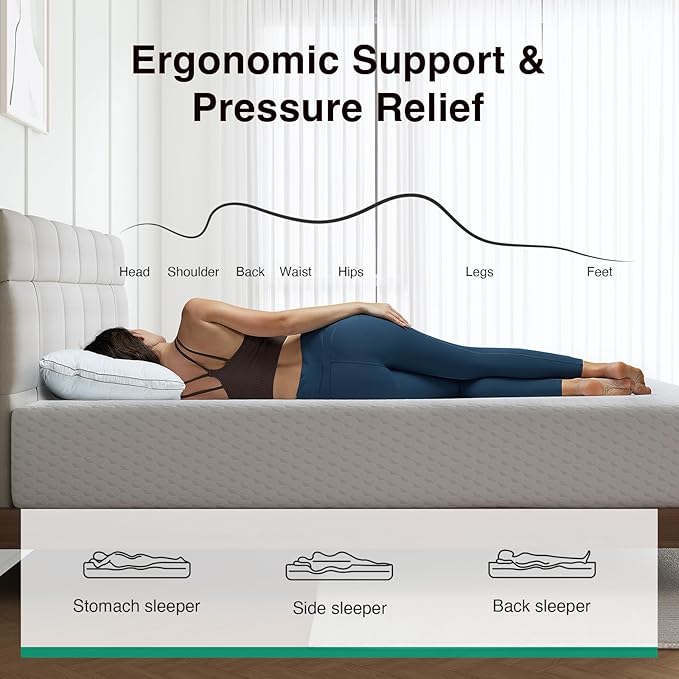 Novilla 12 Inch King Size Mattress, King Memory Foam Mattress for Motion Isolation & Contour Support with Cooling Wave-Cut Foam & High-Density Support Foam Mattresses in a Box Medium Firm Feel