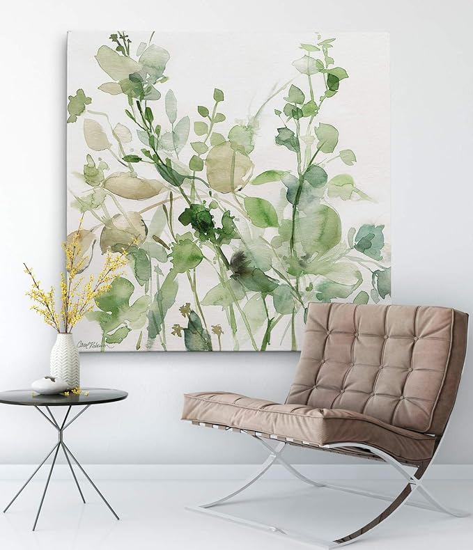 Wexford Home Sage Garden II-Canvas Prints Wrapped Gallery Wall Art | Stretched and Framed Ready to Hang 32X32 Multicolor
