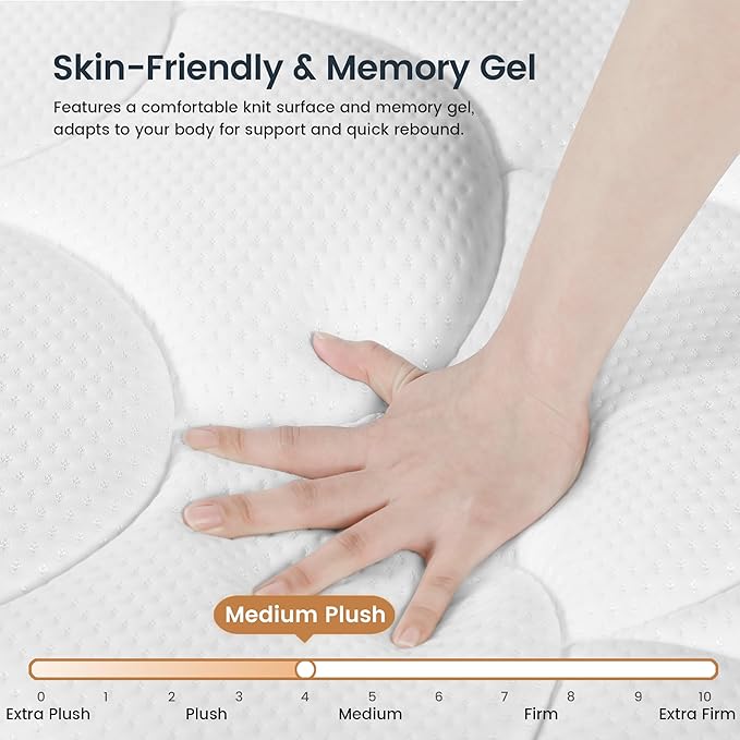 Queen Mattress [New Version], 12 Inch Gel Memory Foam Hybrid Mattress Queen Size Bed in a Box, Pressure & Pain Relief, Individual Pocket Spring, Edge Support, CertiPUR-US
