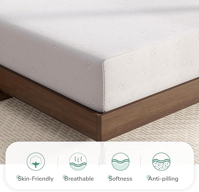 Novilla Twin Mattress, 6 Inch Twin Memory Foam Mattress for Pressure Relief & Comfort Sleep, Removable Washable Cover,CertiPUR-US Certified Mattresses in a Box，Medium Firm
