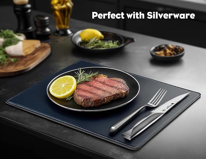 BRODARK Steak Knives Set of 4: 4.5 Inch Serrated Steak Knives - High Carbon Stainless Steel Kitchen Steak Knife Set - Never Need Sharpening - NSF Certified, Shark Series