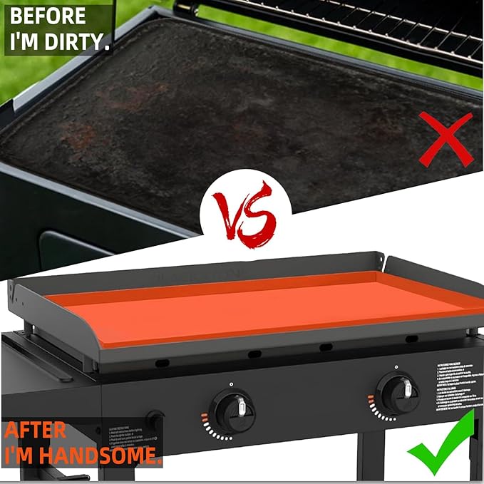 28-inch premium silicone baking mat，Silicone Protective Cover for 28" Blackstone Griddle，blackstone silicone mat、blackstone accessories for griddle，Preventing Dirt & Rust All Year Round