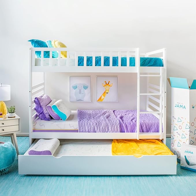 MLILY 5 Inch Full Mattress for Kids, Bunk Bed Mattress, Made in The USA of US Foam and Global Materials, CertiPUR-US Certified, Medium Firm Trundle Foam, Blue