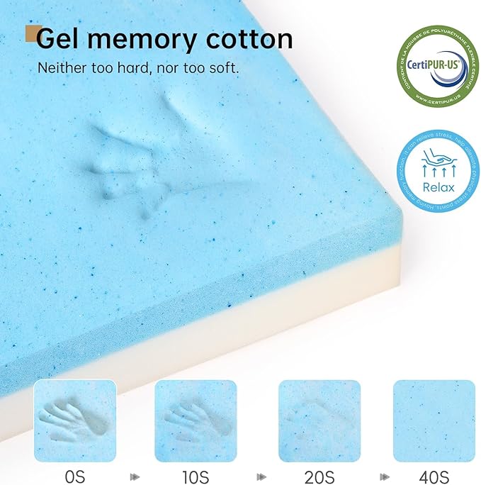 COOLMI 12 Inch Twin Hybrid Mattress, Memory Foam and Independent Spring, Soft and Comfortable Medium Firm Mattress, Pressure Relief, CertiPUR-US Certified