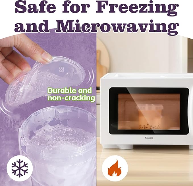 ASEVAT 25oz Food Grade Plastic Storage Containers, Airtight Food Storage Container, Reusable Microwave Safe Bowls With Lids, Freezer Safe Containers, Sauce, Soup (12Pack)