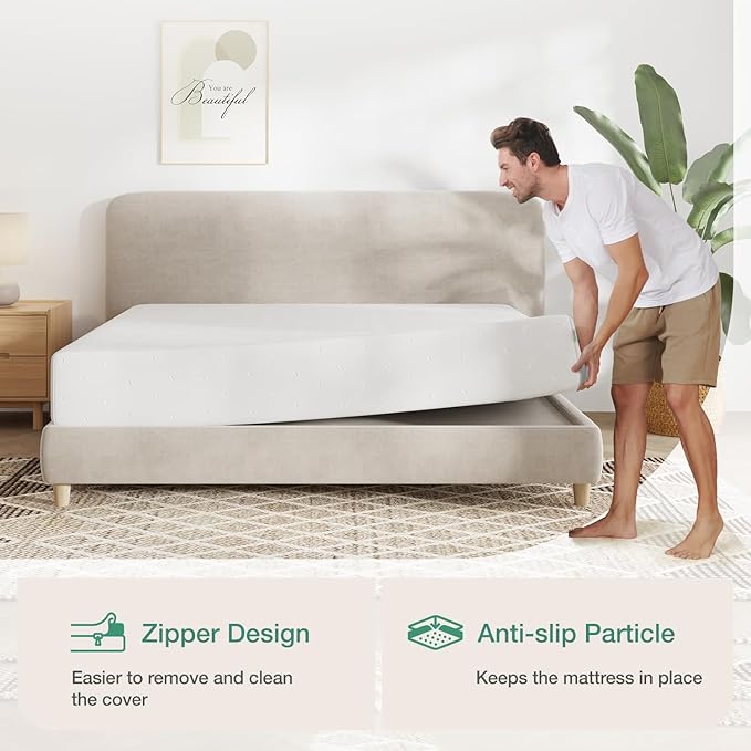 Novilla Full Size Mattress, 10 Inch Memory Foam Mattress Full for Pressure Relief & Comfort Sleep, Removable Washable Cover,CertiPUR-US Certified Mattresses in a Box, Plush