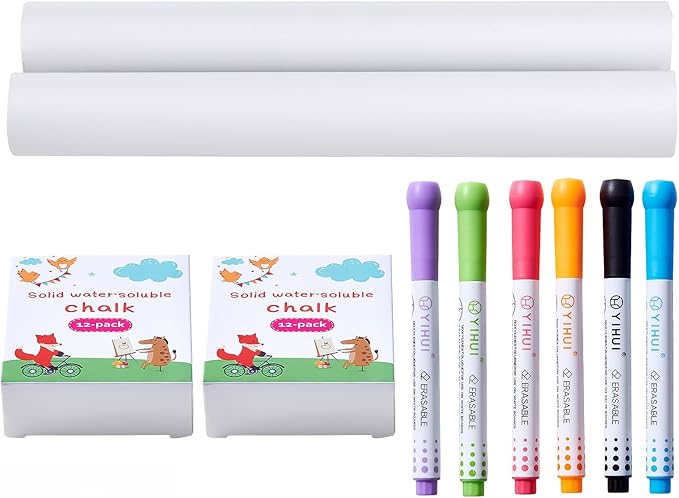VEVOR Easel Accessory Set, 32 PCS Kid's Art Easel Painting Kit Including Chalks, Dry-Erase Markers & Paper Rolls, Art Supplies Set for Standing Easel, Painting Kit for Toddlers Boys and Girls